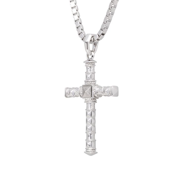 Craft a serene union of cosmos and faith with this pendant necklace, cradling a sliver of meteorite at its heart. The cross, a quiet testament to enduring beliefs, pairs with runes of ancient Nordic mystique to channel a narrative of cosmic connections and spiritual depth. Choose your link to the stars: a classic silver or a steadfast stainless chain, each an elegant conduit to the celestial.