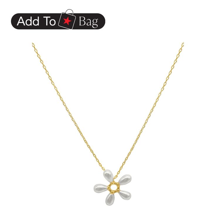 in stock Gold Pearl Necklace 16 Inch Length, 16 Inch Gold Pearl Necklace, Flower Shaped Metal Clavicle Chain Necklace, Metal Flower Clavicle Chain Necklace, Metal Flower Clavicle Necklace, Trendy Flower Shape Necklaces For Party, Trendy Flower Necklaces For Party, Trendy Flower Necklace For Party, Spring White Clavicle Chain Jewelry