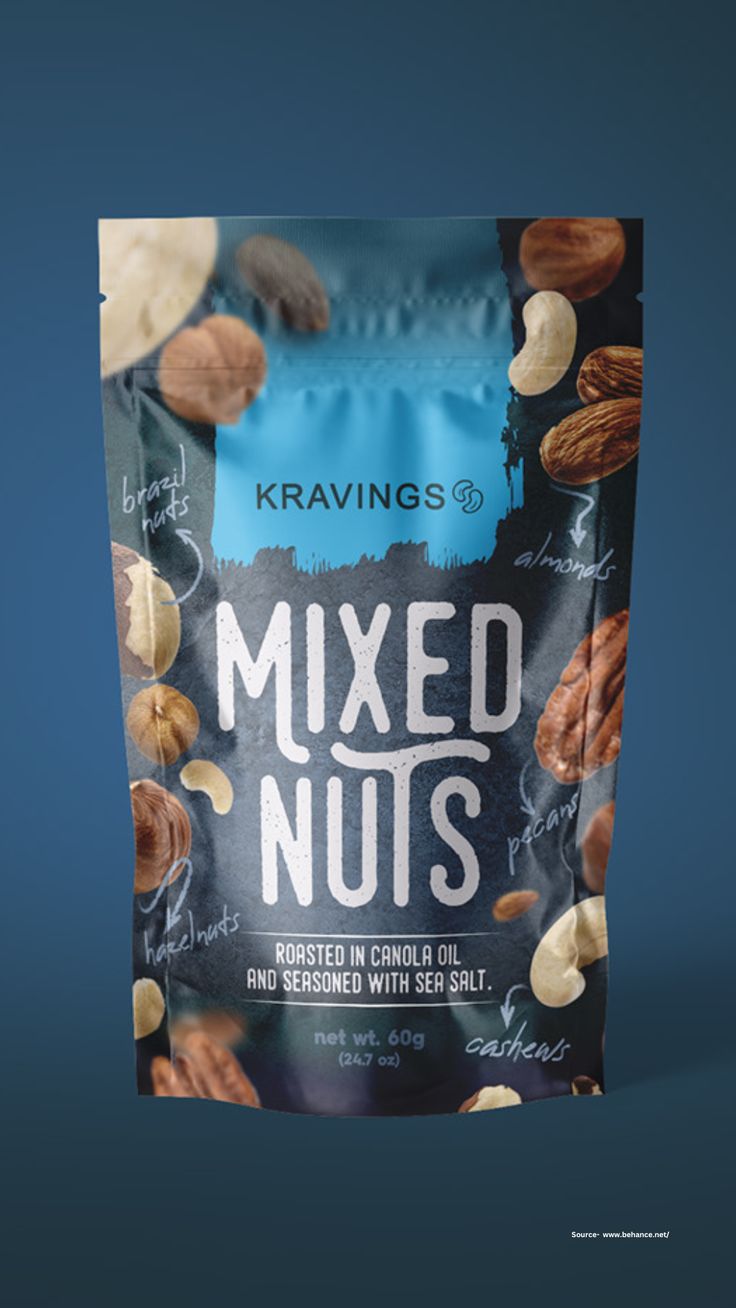 Premium Mixed nuts packaging design Pack Design Food, Nuts Packaging Design, Mixed Nuts Packaging, Fruits Packaging, Nuts Packaging, Chip Packaging, Dry Fruit Box, Organic Nuts, Ads Creative Advertising Ideas