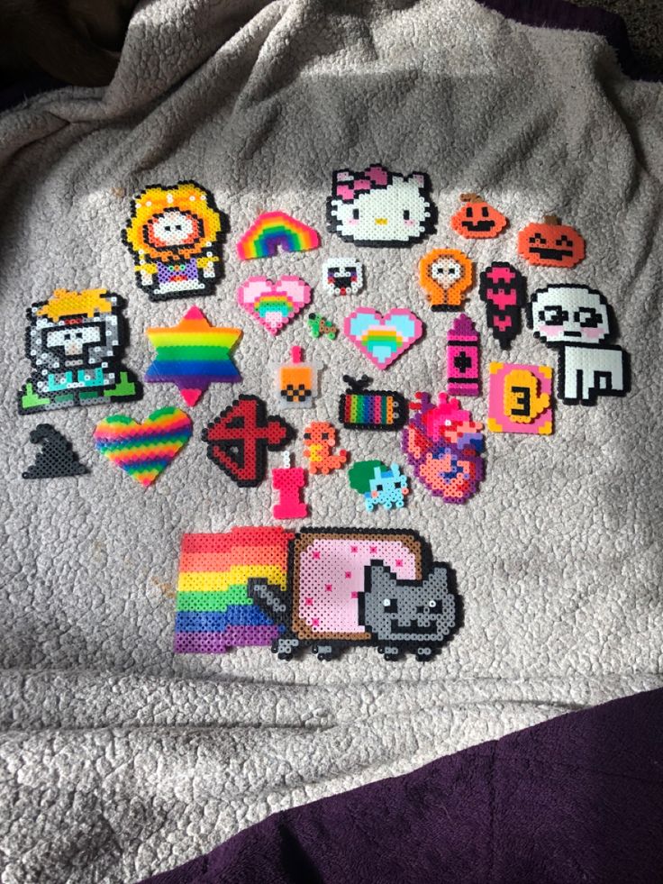 an image of a towel with patches on it