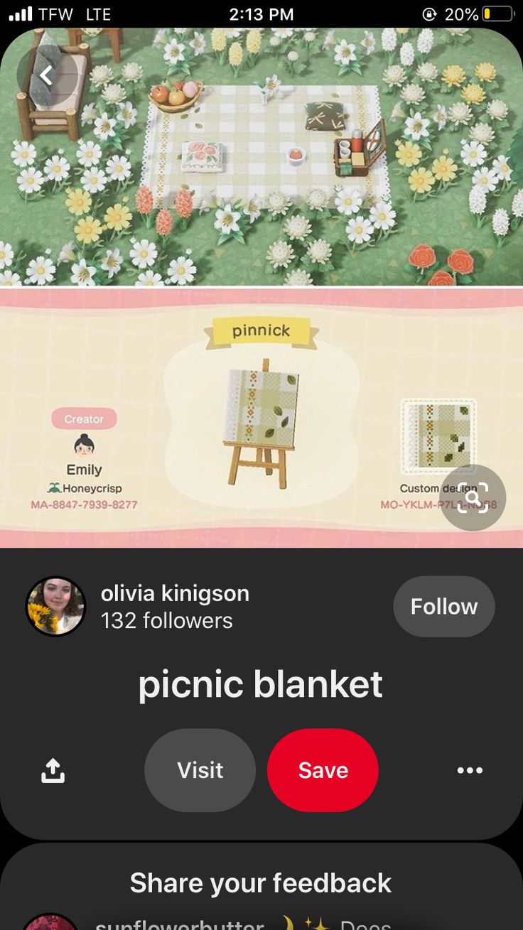 an iphone screen showing the location of picnic blankets and other items for sale on it