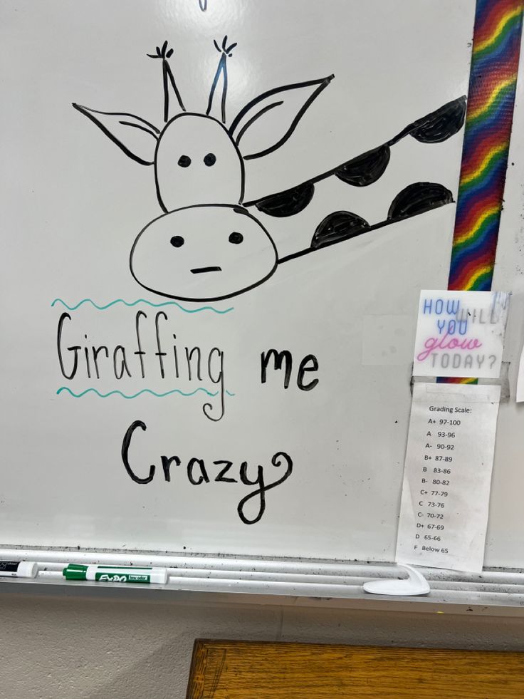 a white board with writing on it that says graffiing me crazy