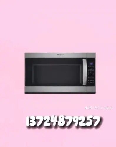 a microwave oven sitting on top of a pink wall with the words $ 699 99 below it