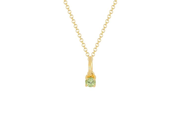 Our birthstone necklace features 0.06 carats of selected stone set in 14k gold. Charm height measures: 7mm Charm width measures: 2.5mm Available in all birthstones, simple select desired stone in dropdown. Adjustable chain length: 18"(16" + (2)1" extenders) Pendant Necklace With Cable Chain For May Birthstone, May Birthstone Pendant Necklace With Cable Chain, May Birthstone Cable Chain Pendant Necklace, Yellow Gold Briolette Necklace For May Birthstone, Yellow Gold Necklace With Cable Chain For May Birthstone, Gold Faceted Birthstone Necklace Fine Jewelry, 14k Yellow Gold Faceted Birthstone Necklace, 14k Gold Necklace With May Birthstone, Fine Jewelry, Green 14k Gold Necklace With Adjustable Chain