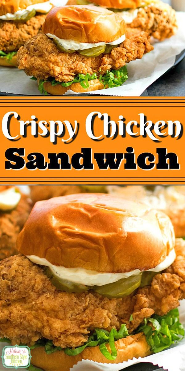 Crispy Chicken Sandwich Lunch Quick, Crispy Chicken Sandwich, Sandwich Vegetarian, Melissas Southern Style Kitchen, Crispy Chicken Burgers, Crispy Chicken Sandwiches, Roast Beef Sandwich, Monte Cristo Sandwich, Kentucky Fried Chicken