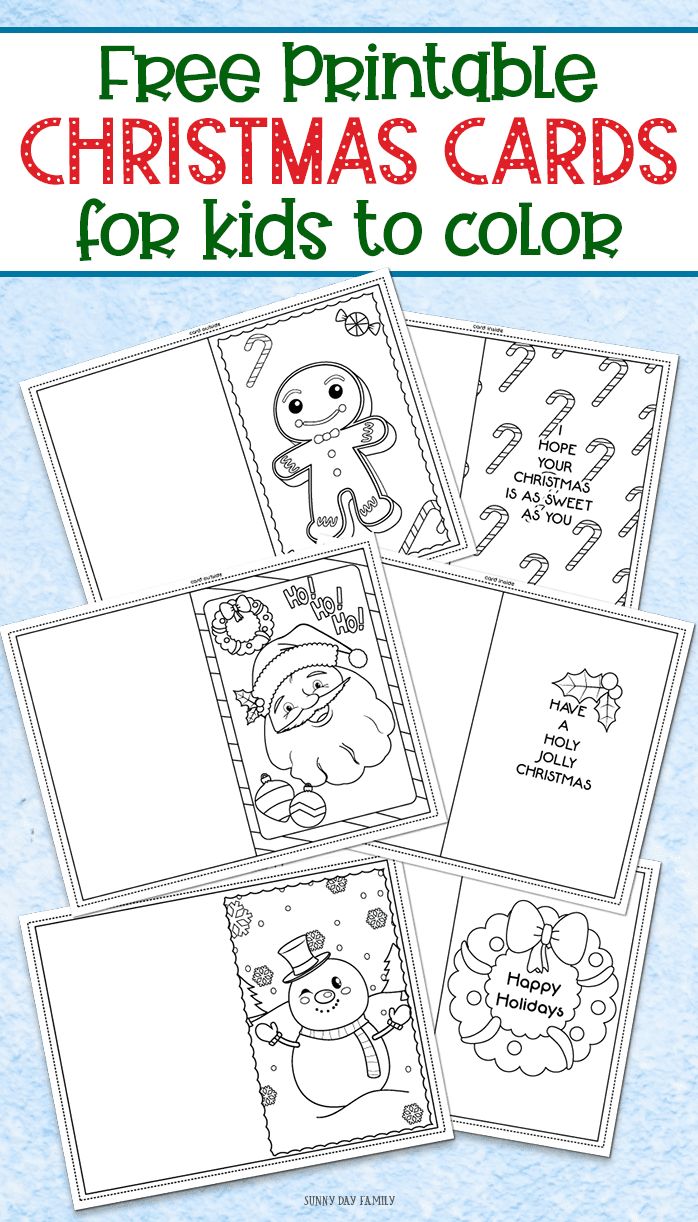 printable christmas cards for kids to color with the text free printable christmas cards for kids