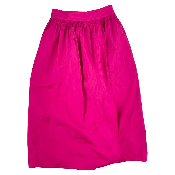 Nwt Zara Fuchsia Long Slit Balloon Pleated Ruffle Skirt Barbie-Core 8255/180 Small High Waisted Skirt With Ruching, Small Pleating At Waist. Front Slit At Hem. Side Hidden In-Seam Zip Closure. Color Is Fuchsia Or Hot Pink 100% Polyester So Cute, Fabric Is Slightly Crisp And Such A Vibrant Color New With Tags Condition > New With Tags Size > Small Color(S) > Hot Pink, Fuchsia Materials > Polyester , Recycled Maker/Brand > Zara Care > Measurements Waist > 26" [Cm] Hips > Free Length > 36" [Cm] > M Zara Midi Skirt, Long Linen Skirt, Hot Pink Skirt, Skirts Flowy, Barbie Core, Tulle Maxi Skirt, White Maxi Skirts, Cute Fabric, Knit Maxi Skirt