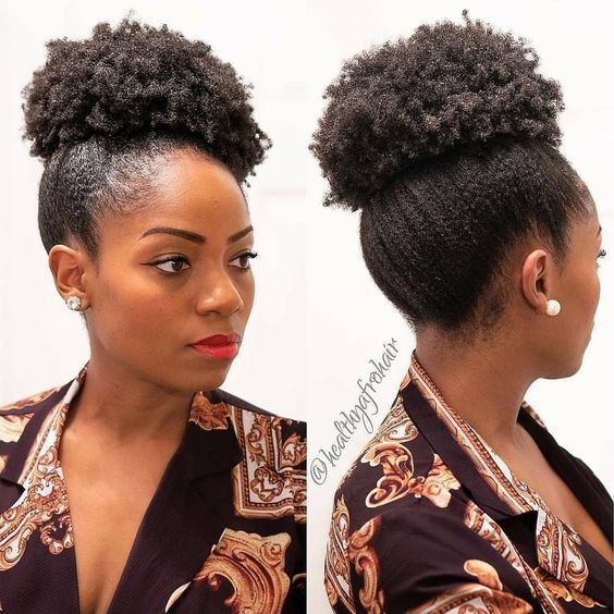 50 Ways To Elevate Traditional Afro Puff Hairstyles - Coils and Glory Puff Natural Hair, Hairstyle For Curly Hair, Puff Hairstyle, Puff Hairstyles, Afro Puff Hairstyles, Natural Hair Puff, Cabello Afro Natural, Short Natural Hair, Hair Puff