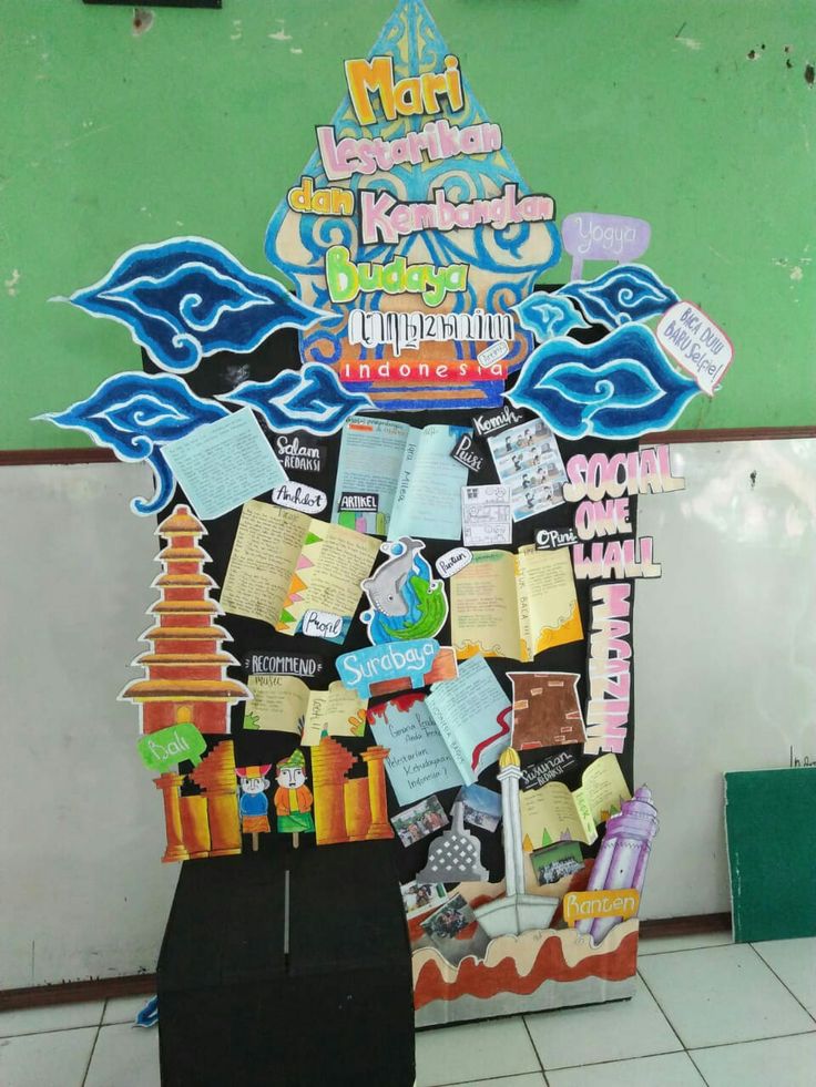 a bulletin board with many different things on it