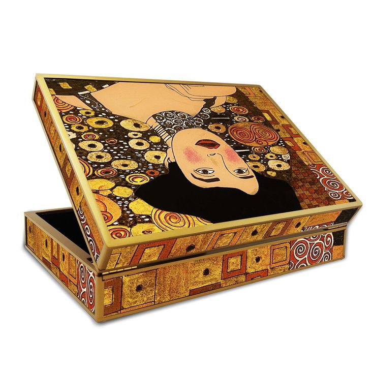 Box with hinged lid - Art Nouveau Gustav Klimt's Adele Bloch Bauer Tea Organizer, Adele Bloch Bauer, Tea Organization, Tea Chest, Glass Store, Bronze Plaque, Box Store, How To Make Box, Tea Box