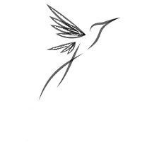 a drawing of a bird flying in the sky