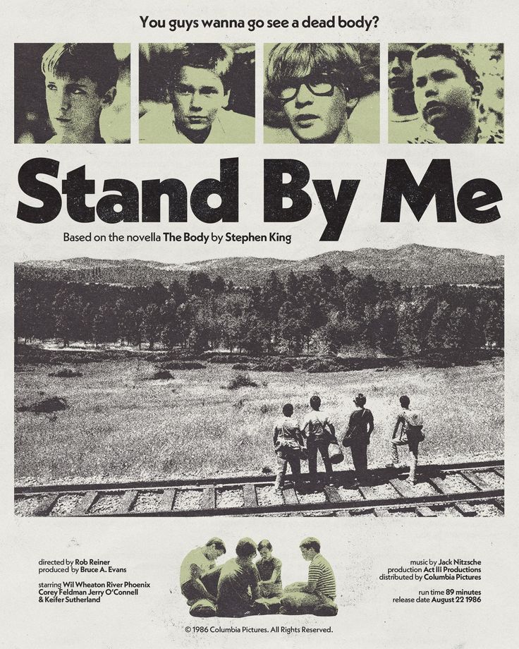 the movie poster for stand by me