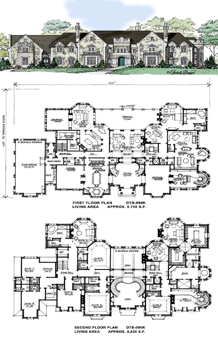 two story house plans with large windows and lots of room