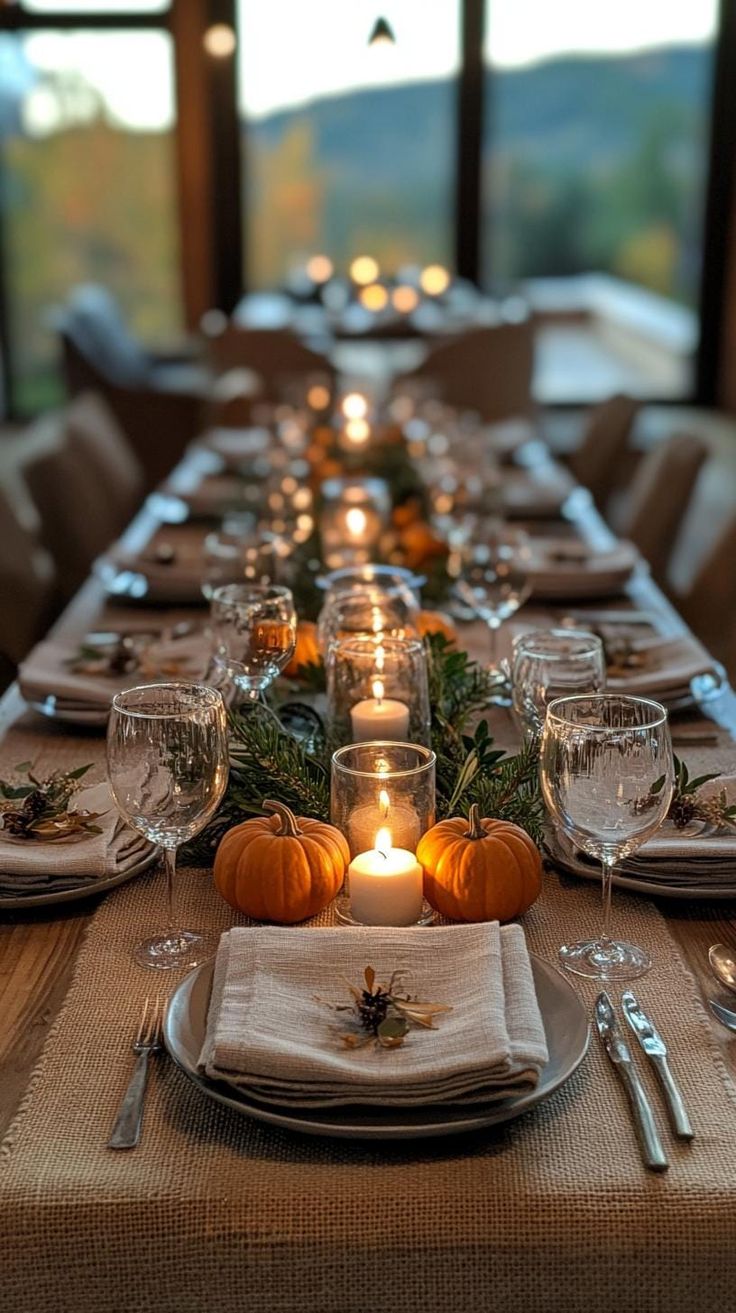 20 Simple Thanksgiving Table Settings For An Elegant Holiday Dinner Simple Thanksgiving Table Settings, Thanksgiving Dinner Table Setting, Thanksgiving Table Settings Simple, Simple Thanksgiving Table, Friendsgiving Dinner Party, Elegant Thanksgiving, Autumn Florals, Simple Thanksgiving, Fall Dinner Party