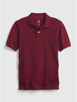 Made with 100% organically grown cotton.  Organic cotton is better for people and the environment because it's grown without the use of harmful synthetic pesticides and fertilizers.  Soft woven knit uniform polo shirt.  Spread collar, buttons at front.  Short sleeves.  #763889 Straight, easy fit.  Hits at the hip. Classic Solid Polo Shirt For School, Basic Solid Color Polo Shirt For School, Basic Solid Polo Shirt For School, Fitted Short Sleeve Polo Shirt For School, Classic Cotton Polo Shirt For School, Classic Short Sleeve Polo Shirt For School, Classic Polo Shirt For School, Classic School Polo Shirt, Classic Polo Shirt With Polo Collar For School