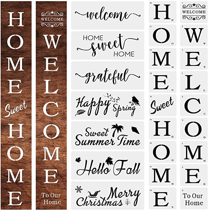 some words that are on the side of a wooden wall and in different font styles