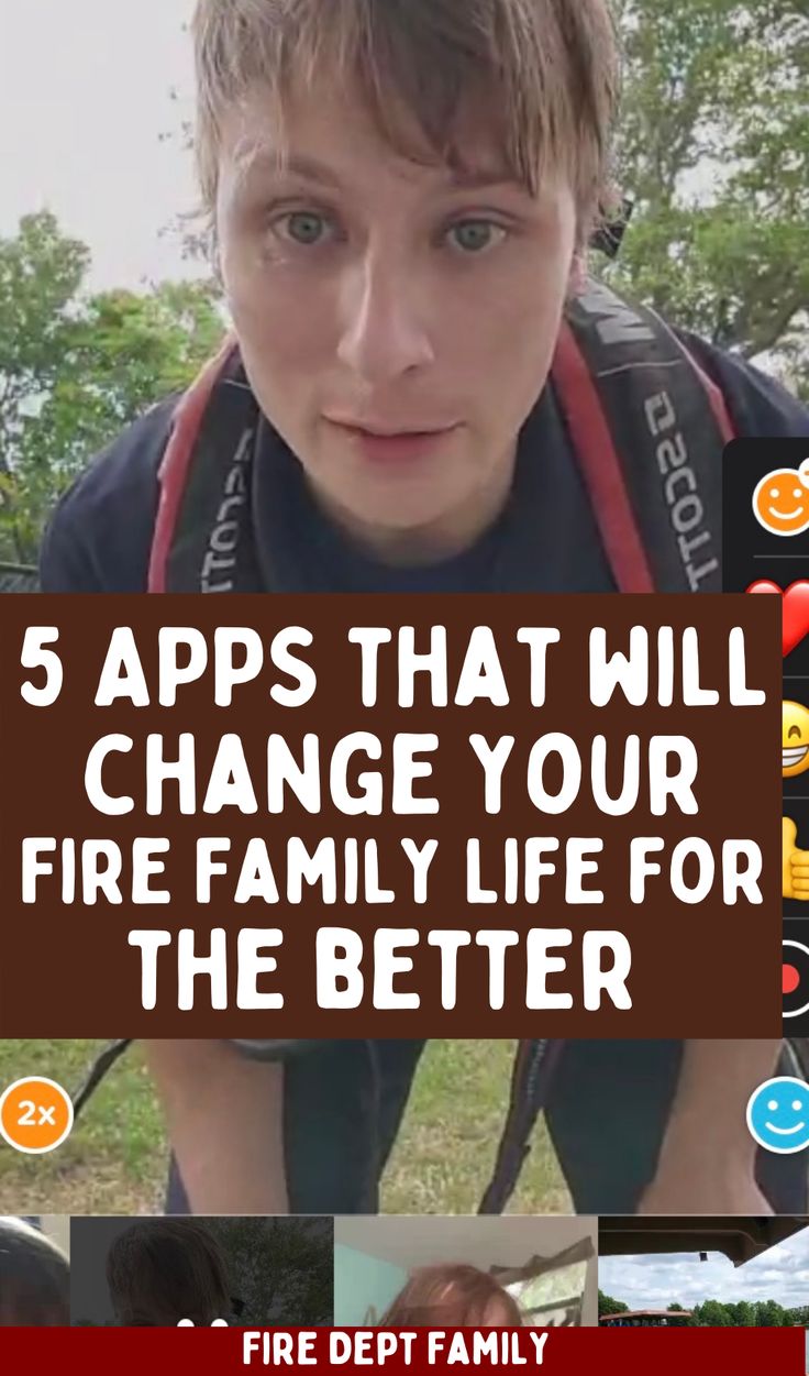 a young man is holding his phone up to the camera with text that reads 5 apps that will change your fire family life for the better