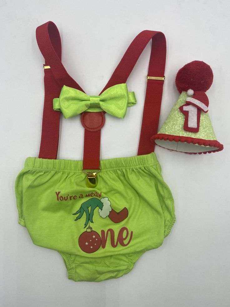 You are the mean one Ginch Cake Smash - beecutebaby Grinch Birthday Party Outfit, He’s A Mean One Birthday, He’s A Mean One First Birthday, You’re A Mean One Birthday Party, December Themed Birthday Party, 1st Birthday Grinch Theme, Your A Mean One Mr Grinch 1st Birthday, Grinch One Year Old Party, Grinch Themed First Birthday Party