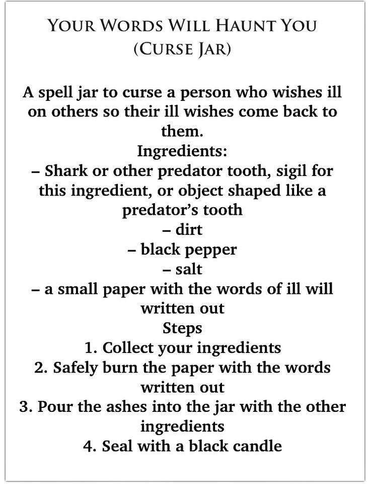 :: Your words will haunt you {curse jar} • Real Witchcraft Curses, Curse Someone Witchcraft, Karma Spells Witchcraft Jar, Wiccan Curses, Curse Jar Ingredients, Karma Hex Spell, Karma Jar Spell, Curse Spells Revenge Jar, Hex Spell Curse Jar