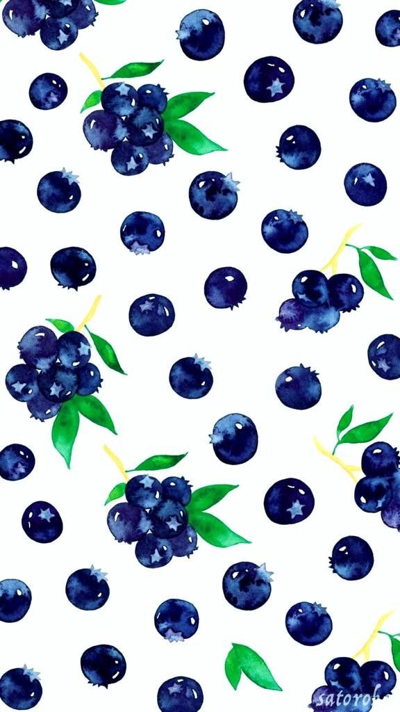 blueberries and leaves on a white background with watercolor paint effect in the middle