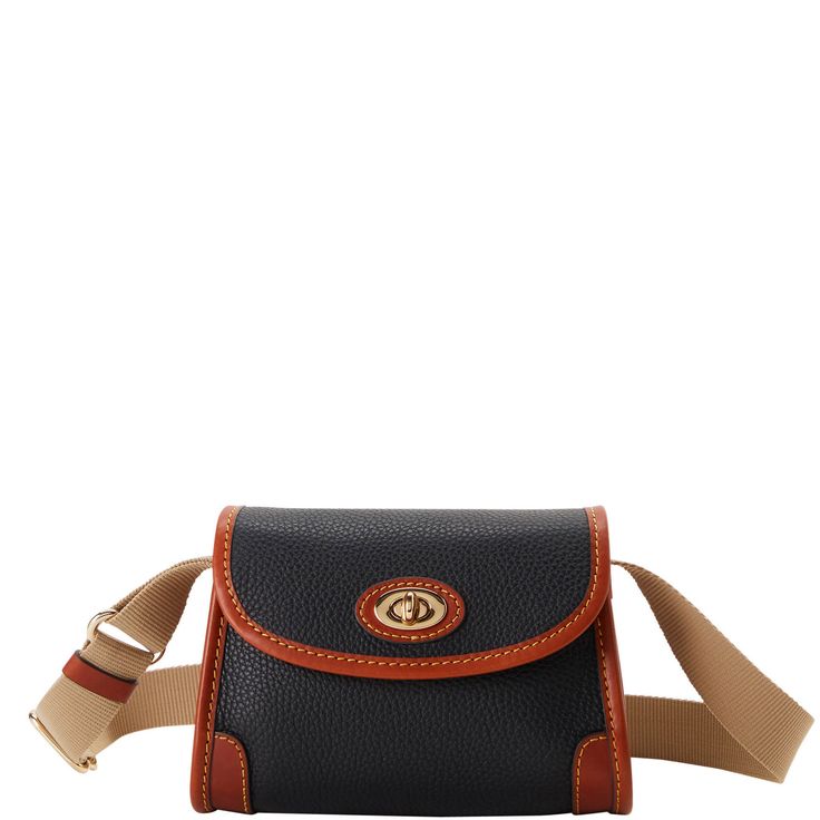 On The Go  This stunning crossbody, crafted from Italian pebbled leather, is bringing the retro look back! Classic Crossbody Belt Bag With Smooth Grain, Classic Smooth Grain Crossbody Belt Bag, Classic Crossbody Belt Bag, Pebbled Leather Crossbody Satchel With Smooth Grain, Black Friday Specials, Monogram Pendant, Tan Cowhide, Black Polish, Credit Card Wallet