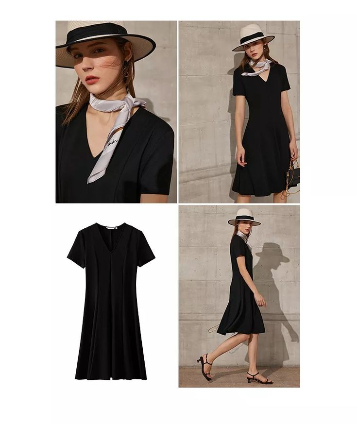 Minimalism V-neck A-Line Dress – BEYOND Midi Dress Elegant, Office Dresses For Women, Midi Dress Summer, Style Office, Office Lady, Office Ladies, Summer Dresses For Women, Women's Fashion Dresses, Dress Length