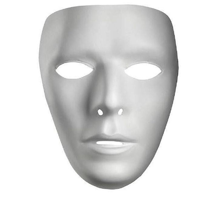 These plain white plastic masks are perfect for Halloween, cosplay, Jabbawockeez, spirit week, sporting events, making your own masks, theatrical productions, purge, dress up and more! One size fits most adults and teens. Hand wash or spot clean with a damp cloth. Other costumes and accessories are sold separately on our page – subject to availability. Phantom Mask, Blank Mask, Drama Masks, Mascaras Halloween, Plastic Mask, White Face Mask, White Costumes, Female Mask, Pintura Facial