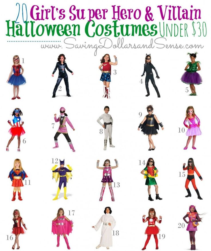 Best Super Hero & Villain Costumes for Girls Super Villain Costumes, Heroes And Villains Costumes, Girl Superhero Costumes, Villain Dresses, Superhero Halloween Costumes, Sibling Costume, Hero Villain, Holidays Crafts, Supergirl Costume