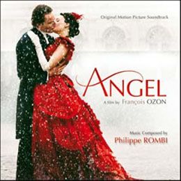 the movie poster for angel, starring an image of a man and woman in red dress