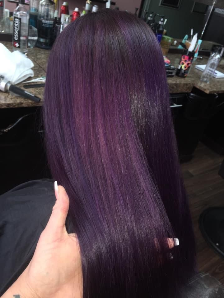 Black And Purple Hair, Deep Purple Hair, Haircuts For Long Hair, Hair Dye Colors, Purple Hair, Deep Purple, Hair Tutorial, Dyed Hair, Hair Ideas