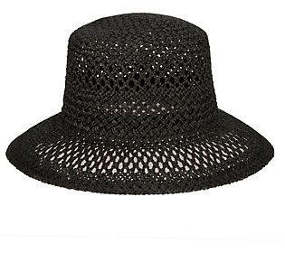 Top off your look with the breezy sophistication of this woven ventilated bucket hat that provides chic shade on sunny days. From San Diego Hat Co. Chic Fedora Bucket Hat For Day Out, Chic Woven Bucket Hat With Curved Brim, Chic Flat Brim Bucket Hat For Vacation, Chic Spring Bucket Hat With Flat Brim, Chic Flat Brim Bucket Hat For Spring, Straw Bucket Hat For Day Out, Chic Vacation Bucket Hat, Chic Summer Bucket Hat, Chic Woven Bucket Hat With Short Brim