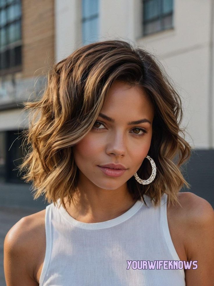 Mid Length To Short Haircut, Shoulder Length Tapered Haircut, Bob Haircuts For Women Wavy Hair, Sleek Shoulder Length Hairstyles, Aline Bob With Layers, Med Length Hair Styles, Neck Length Hairstyles, Mid Length Bob, Sleek Haircuts