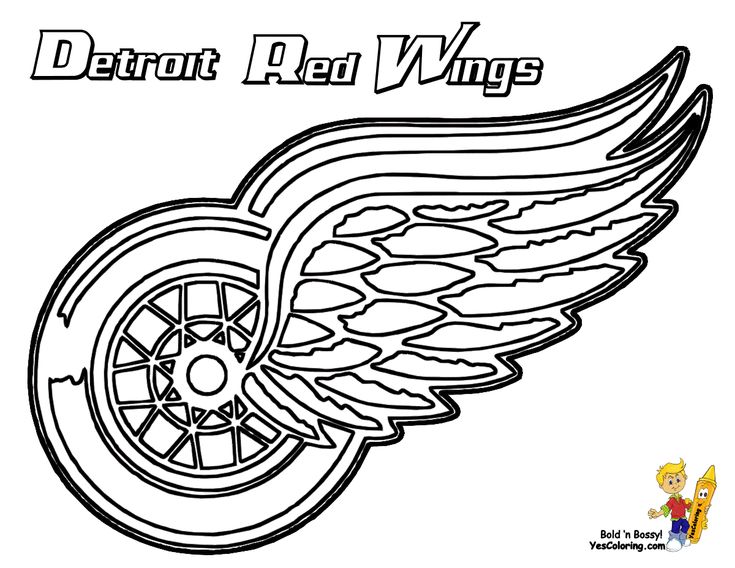 the detroit red wings coloring page