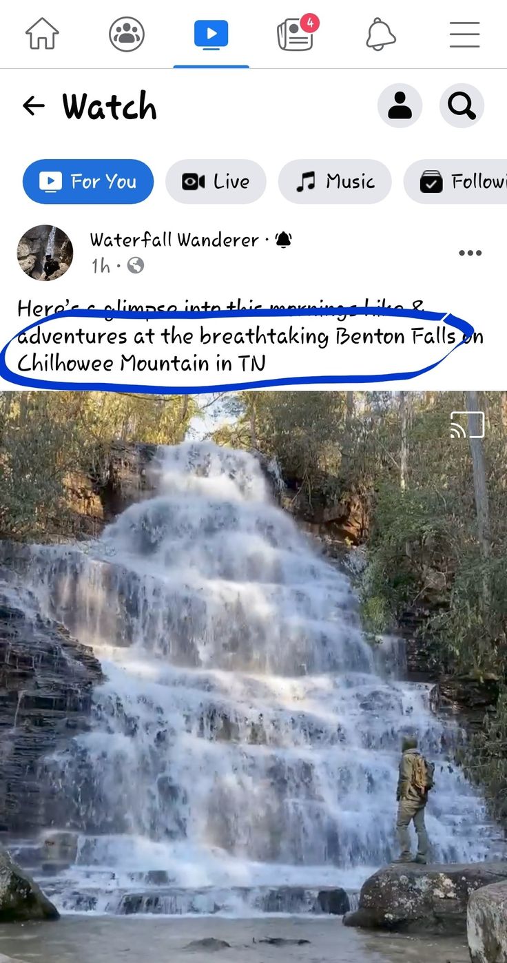 an image of a waterfall with the caption'watch for you '