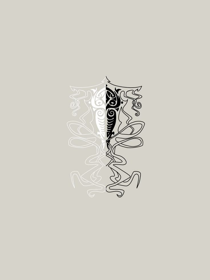 a black and white drawing of an octopus on a gray background