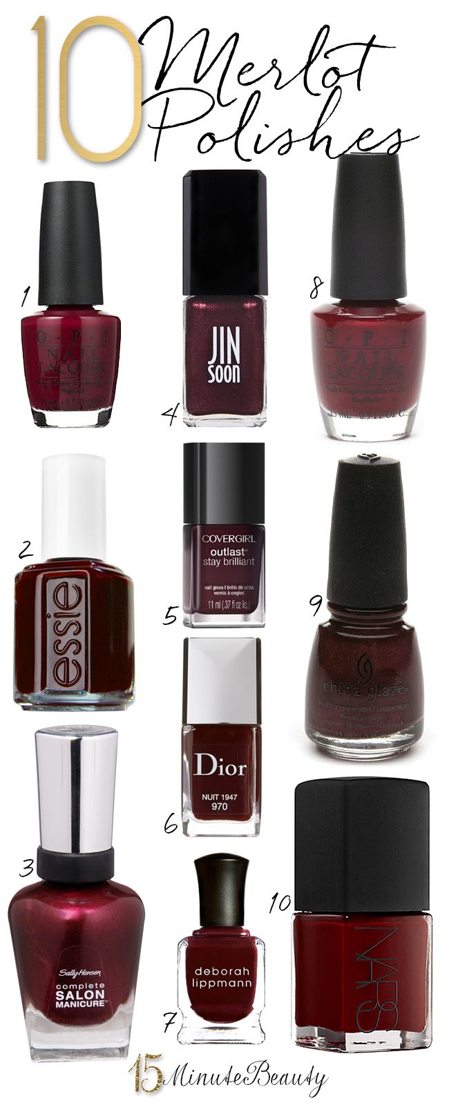 Garnet Nail Polish, Plum Nail Polish Colors, Essie Dark Red Nail Polish, Oxblood Nail Polish, Merlot Nails, Vamp Nail Polish, Dark Red Shades, Nails Dark Red, Oxblood Nails