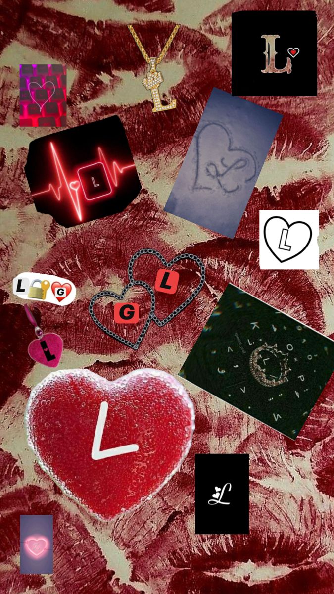 the heart is surrounded by many different items and symbols that are on top of it