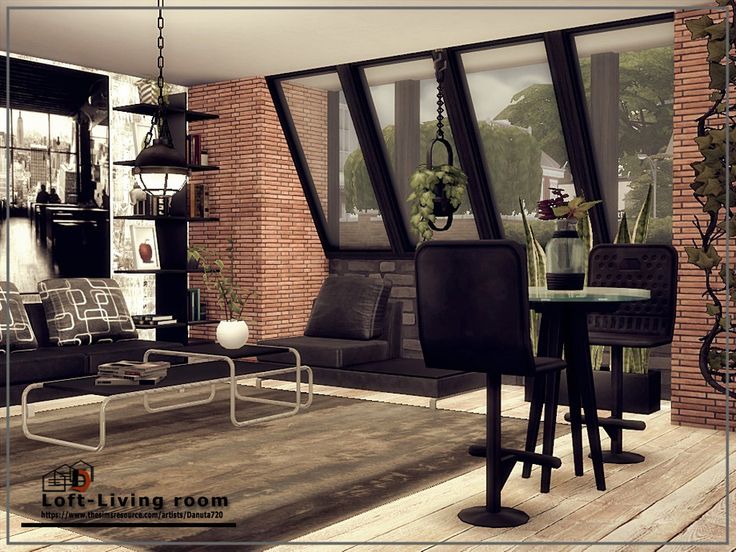 a living room filled with furniture and lots of windows next to a wooden floor covered in plants