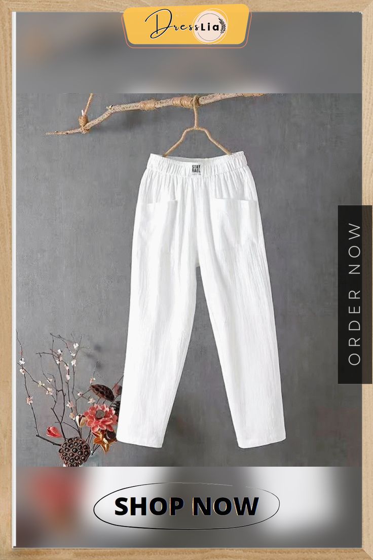 Effortless Light Pants Light Pants, Women Collection, Natural Beauty, Womens Bottoms, Essence, Shop Now, Pants For Women, Pants, White