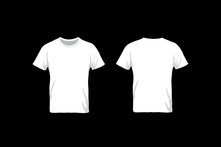 Blank white t-shirt template. Front and back view Plain White Shirt Front And Back, Best White T Shirt, T Shirt Clipart, Shirt Clipart, Plain Black T Shirt, Fashion Outfits For Men, Plain White T's, Plain White Shirt, T Shirt Template