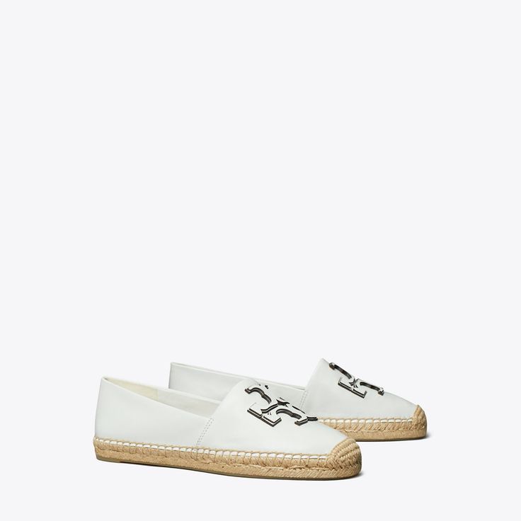 A timeless warm-weather shoe, crafted in soft leather. The Ines Espadrille features a double-stacked leather logo and a jute platform. Pair with jeans or a dress for a classic seasonal style.Crafted in partnership with a Leather Working Group-certified tannery, supporting high standards in leather manufacturing and chemical management. Classic Leather Espadrilles With Woven Sole, Classic Closed Toe Espadrilles For Spring, Classic Leather Espadrilles For Spring, Classic Espadrilles With Contrast Sole For Spring, Classic Spring Espadrilles With Contrast Sole, Classic Spring Closed Toe Espadrilles, Cream Leather Slip-on Espadrilles, Vacation Woven Leather Slip-on Espadrilles, Luxury Leather Slip-on Espadrilles