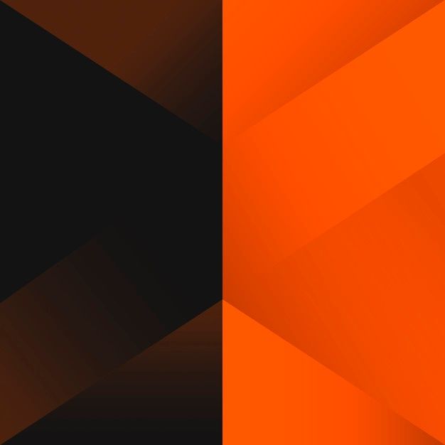 an orange and black background with diagonal shapes