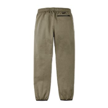 The Granite Spire Fleece Pants are ideal active insulation, whether on alpine hikes, daybreak mountain bike rides, or under waders in an ice-cold trout stream. Made from fleece with a hard-faced exterior and lofted interior, they’re far more durable and wind-resistant than standard fleece. This quick-dry material is highly breathable to prevent overheating. The rear and hand pockets all secure with zippers to keep valuables safe, and have microfleece pocket bags. The hems are bound with elastic and feature side zippers for easy on/off over hiking boots. The elastic waistband secures with a sturdy drawcord for a custom, secure fit. | Filson Granite Spire Fleece Pant - Field Olive Size Large Utility Style Relaxed Fit Sweatpants For Outdoor, Winter Utility Bottoms For Outdoor Activities, Winter Outdoor Sweatpants With Side Pockets, Utility Bottoms For Winter Outdoor Activities, Utility Bottoms For Outdoor Winter Activities, Winter Hiking Pants With Side Pockets, Functional Outdoor Sweatpants With Side Pockets, Relaxed Fit Sweatpants For Winter Outdoor Activities, Functional Sweatpants With Side Pockets For Outdoor