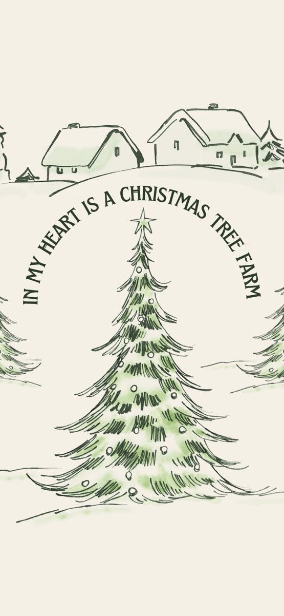 a drawing of a christmas tree with the words merry is a christmas tree train on it