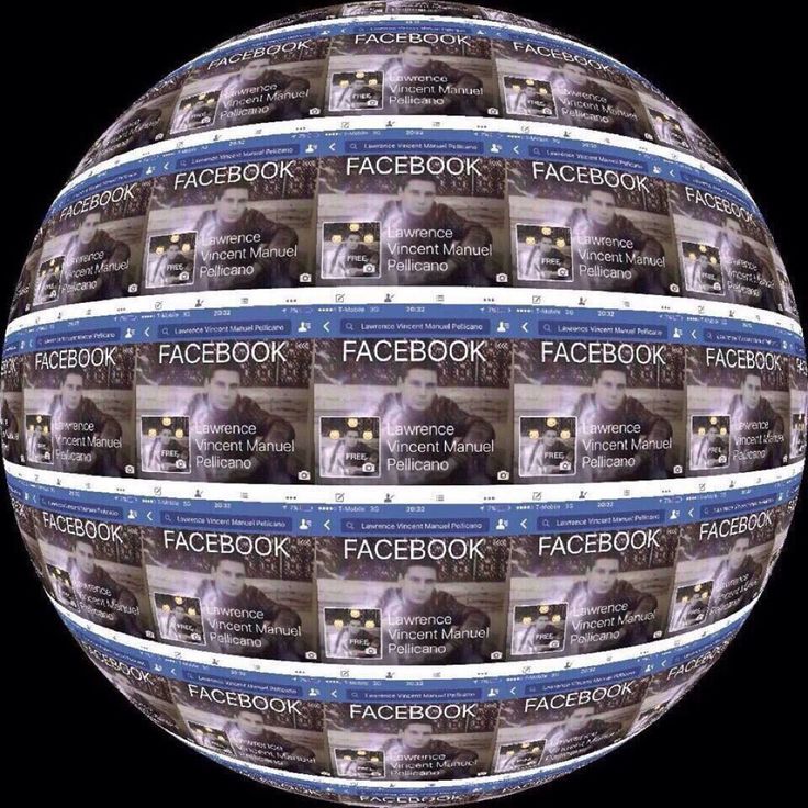 an image of facebook's face on top of each other in the shape of a ball