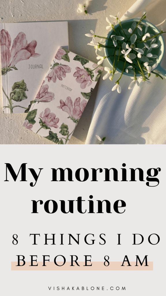 My morning routine: things I do before 8 am - Vishaka Blone Morning Routine Productive, Morning Routine Checklist, Mom Schedule, My Morning Routine, Routine Ideas, Routine Tips, Productive Morning, Productive Habits, Healthy Morning Routine