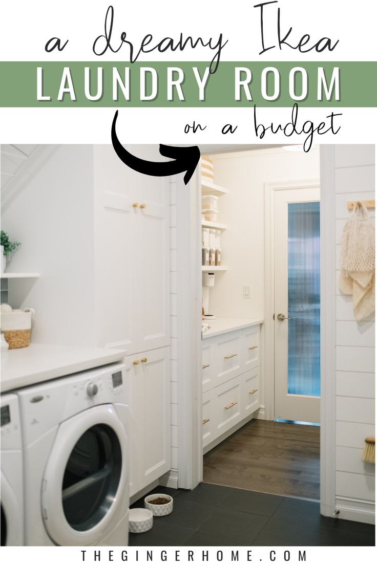 the laundry room is clean and ready to be used as a bedroom or bathroom area