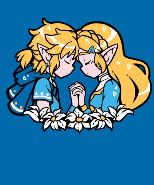 two cartoon characters with blonde hair and blue eyes, one is kissing the other's face