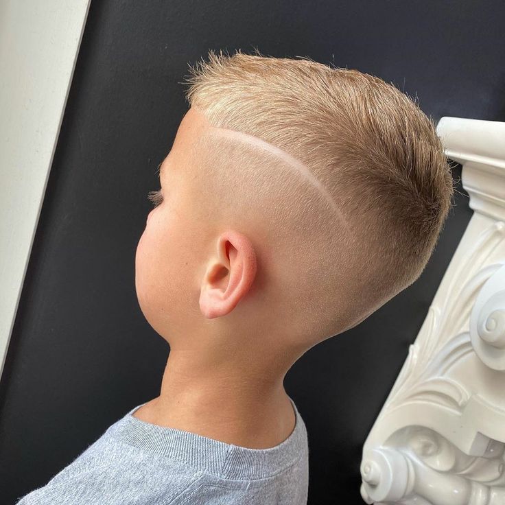 Boys Short Haircut Kids Fade With Line, Boys Short Haircut Kids Fade Hard Part, Boys Drop Fade Haircut, Fade With Lines On Side, Super Short Boys Haircut, Kids Barber Haircut, Kid Fade Haircut Boy Hair, Boy Undercut Hair Kids, Boys Haircut Lines On Side