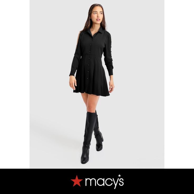 in stock Black Fit And Flare Mini Dress For Fall, Black Mini Dress For Winter Day Out, Black Winter Day Out Dresses, Black Winter Dresses For Day Out, Black Dress For Day Out In Winter, Black Dresses For Winter Day Out, Boy Meets Girl, Boy Meets, A Perfect Day